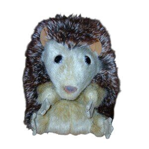 Folkmanis Hedgehog Puppet 7” Full Body Realistic Curled Up Beady Eyes Brown
